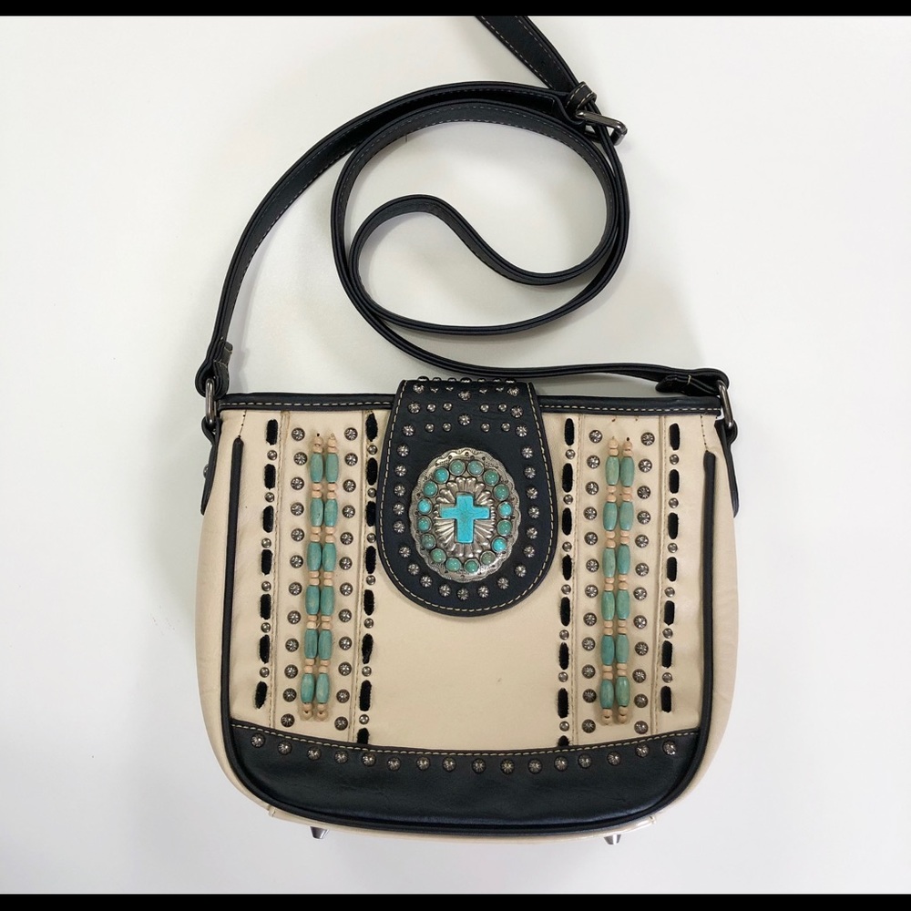 Montana West Leather Turquoise detailed ccw Purse
